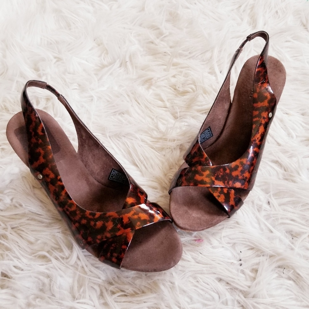 Ugg Australia Tortoise Shell Slingback Wedges
